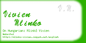 vivien mlinko business card